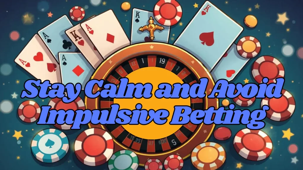 stay calm and avoid impulsive betting